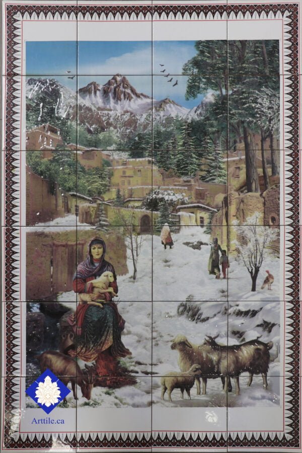 winter landscape M326 Art Tile