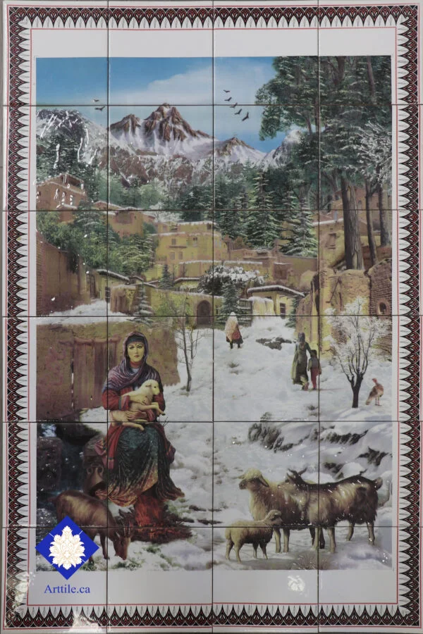 winter landscape M326 Art Tile