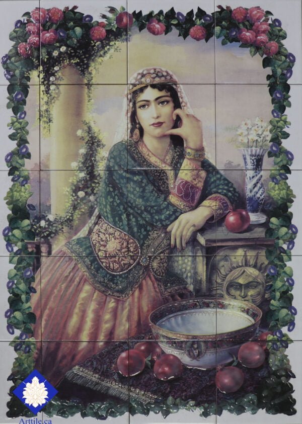 Qajars Girl   M363   Art Tile